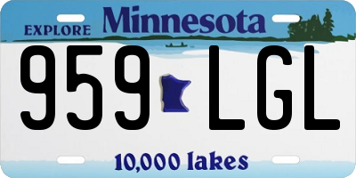 MN license plate 959LGL