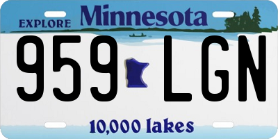 MN license plate 959LGN