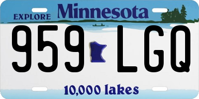 MN license plate 959LGQ