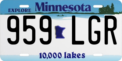 MN license plate 959LGR