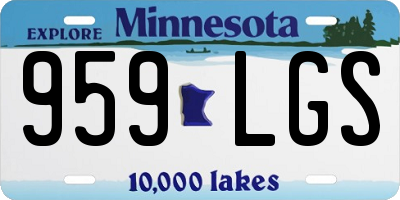 MN license plate 959LGS