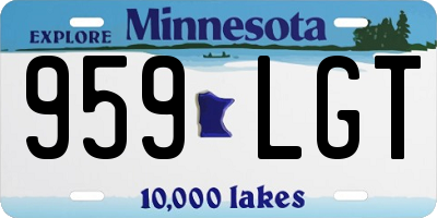 MN license plate 959LGT