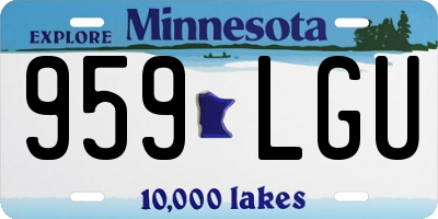 MN license plate 959LGU