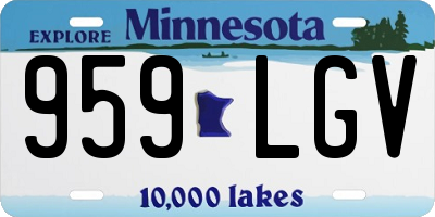 MN license plate 959LGV