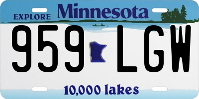 MN license plate 959LGW