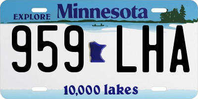 MN license plate 959LHA