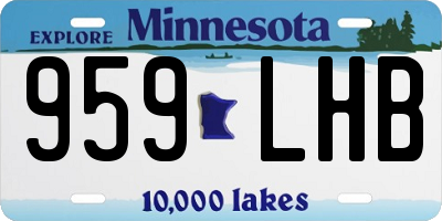 MN license plate 959LHB