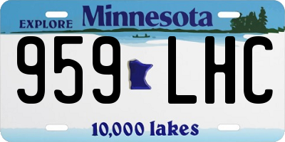 MN license plate 959LHC