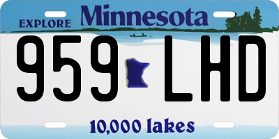 MN license plate 959LHD