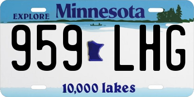 MN license plate 959LHG