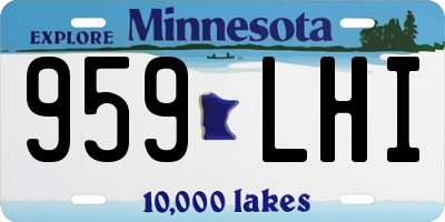 MN license plate 959LHI