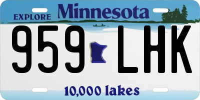 MN license plate 959LHK