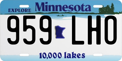 MN license plate 959LHO