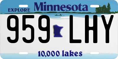 MN license plate 959LHY