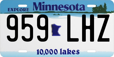 MN license plate 959LHZ