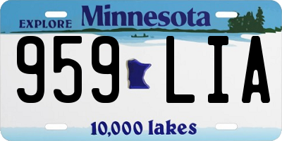MN license plate 959LIA