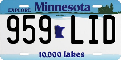 MN license plate 959LID