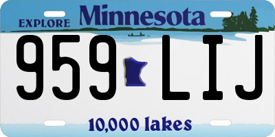 MN license plate 959LIJ