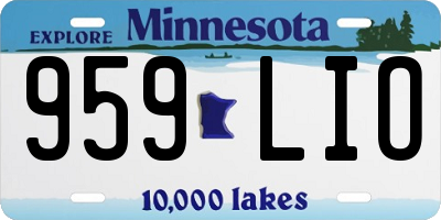 MN license plate 959LIO