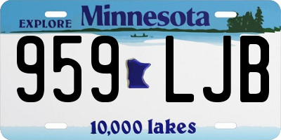 MN license plate 959LJB