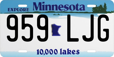 MN license plate 959LJG