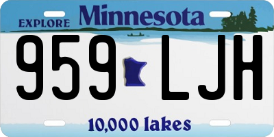 MN license plate 959LJH