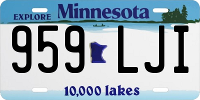 MN license plate 959LJI