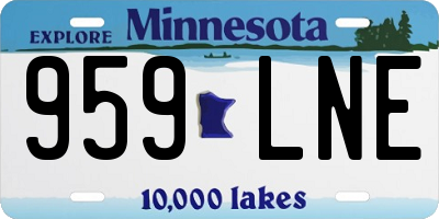 MN license plate 959LNE