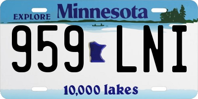 MN license plate 959LNI