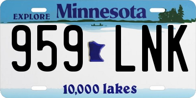 MN license plate 959LNK