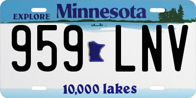 MN license plate 959LNV