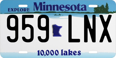 MN license plate 959LNX