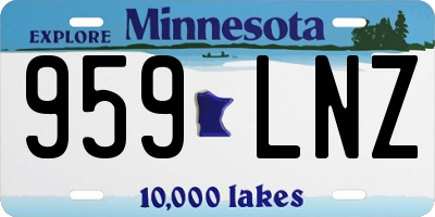 MN license plate 959LNZ