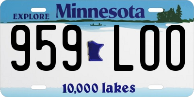 MN license plate 959LOO