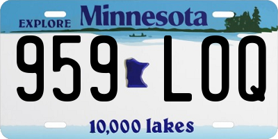 MN license plate 959LOQ