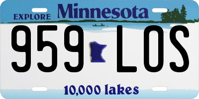MN license plate 959LOS