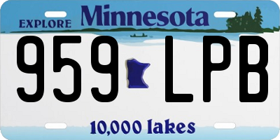 MN license plate 959LPB