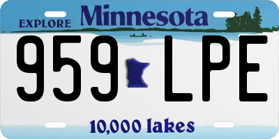 MN license plate 959LPE