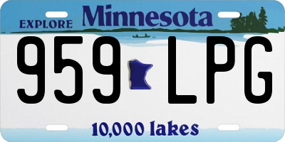 MN license plate 959LPG
