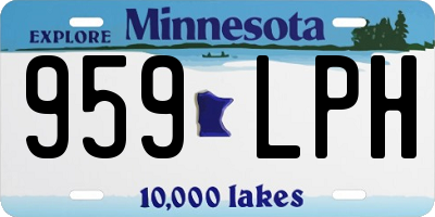 MN license plate 959LPH