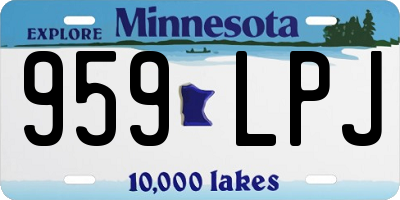 MN license plate 959LPJ