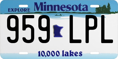 MN license plate 959LPL