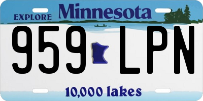 MN license plate 959LPN