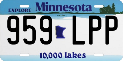 MN license plate 959LPP