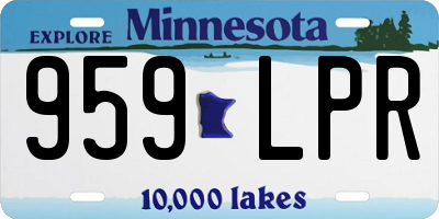 MN license plate 959LPR