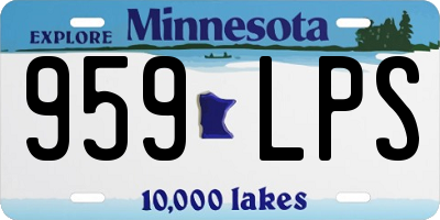 MN license plate 959LPS