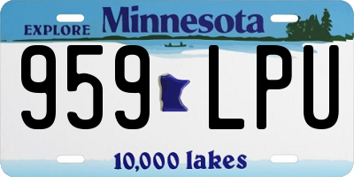 MN license plate 959LPU