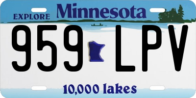 MN license plate 959LPV