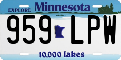 MN license plate 959LPW