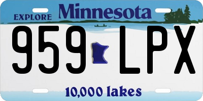 MN license plate 959LPX